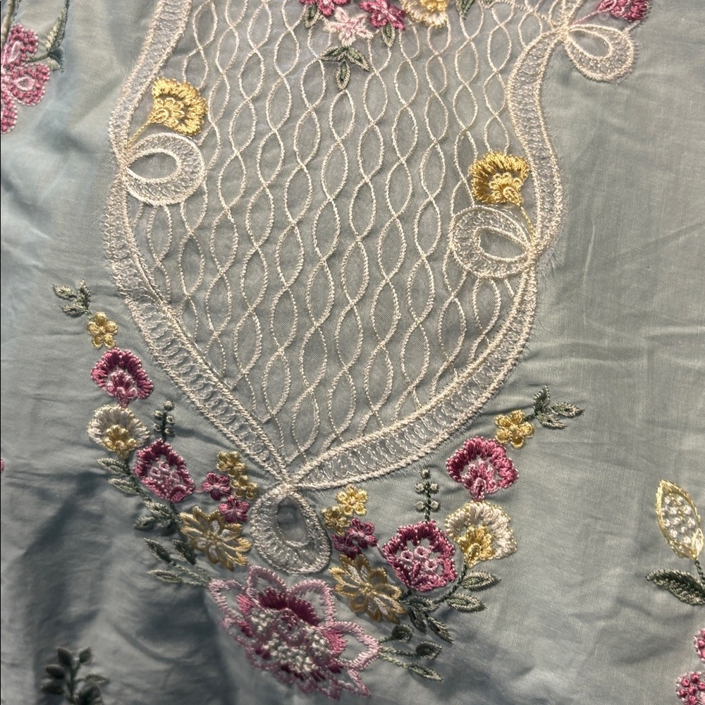 Ethnc Floral Embroidered Maxi Dress M - Picture 8 of 13